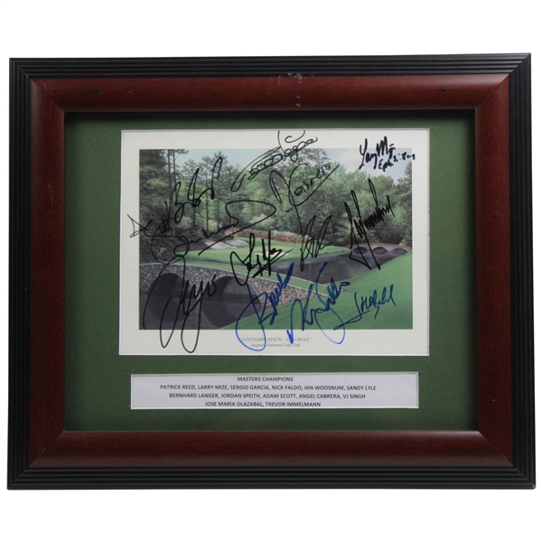 Past Masters Champions Signed Framed Photo JSA ALOA