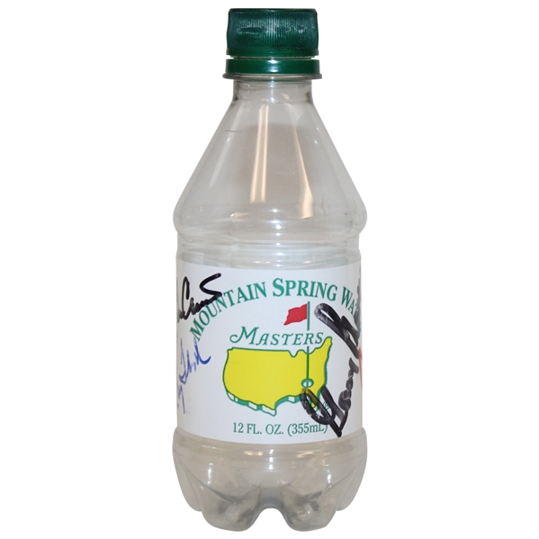 Player, Zoeller, Crenshaw & Floyd Signed Masters Water Bottle JSA ALOA