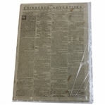 1813 The Edinburgh Advertiser Early 19th Century Newspaper w/Mention of Golf - 200+yrs Old 11/23