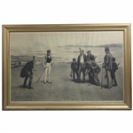 1899 Golfers on the Green Fine Art Society Original Print by J.C. Dollman - Framed