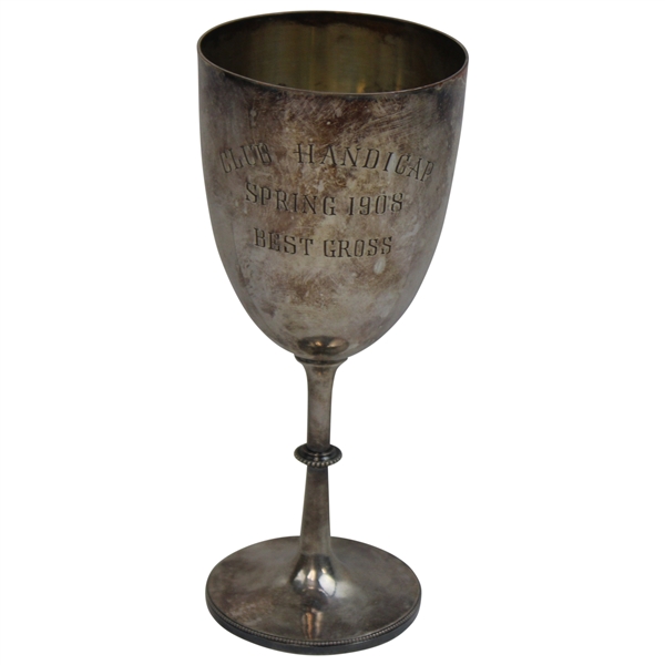 1908 Club Handicap Spring Best Gross Silver Chalice Cup