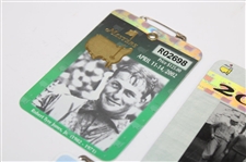 1995, 2001 & 2002 Masters SERIES Badges - Tiger's Debut & Back-to-Back Wins Inc. Grand Slam
