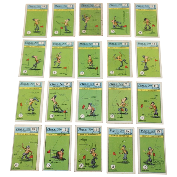 Twenty (20) Assorted How It Happened Imperial Cigarette Golf Cards w/Great Color