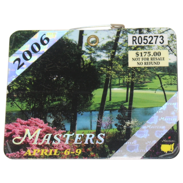 2006 Masters Tournament SERIES Badge #R05273 - Phil Mickelson Winner