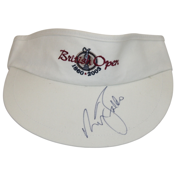 Nick Faldo Signed British Open 1860-2003 Visor JSA ALOA