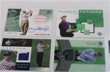 Eighteen (18) Autograph/Relic Numbered Cards Including Justin Leonard, Corey Pavin, Curtis Strange & Others