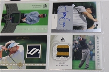 Eighteen (18) Autograph/Relic Numbered Cards Including Justin Leonard, Corey Pavin, Curtis Strange & Others