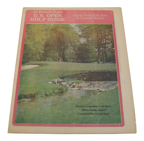 1971 Us Open Golf at Merion The Philadelphia Inquirer Supplement Sunday Newspaper