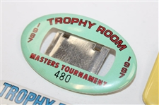 1985, 1987, 1988, 1989, 1991, 1992, 1993 & 1994 Masters Tournament Trophy Room Badges
