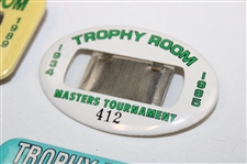 1985, 1987, 1988, 1989, 1991, 1992, 1993 & 1994 Masters Tournament Trophy Room Badges