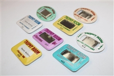 1985, 1987, 1988, 1989, 1991, 1992, 1993 & 1994 Masters Tournament Trophy Room Badges