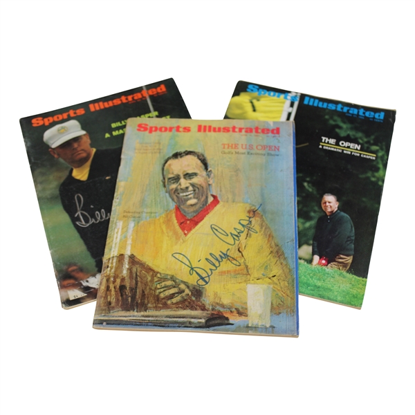 Billy Casper Signed 1966, 1967, & 1970 Sports Illustrated Magazines JSA ALOA