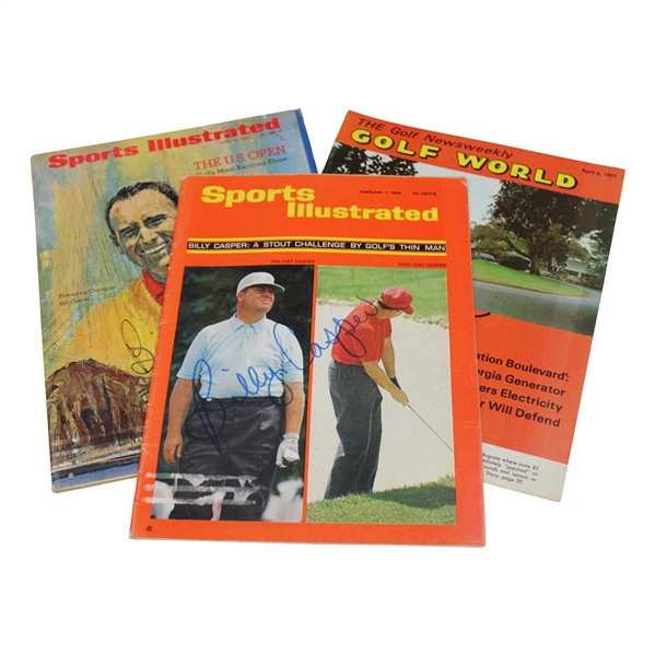 Billy Casper Signed 1967, 1966, & 1971 Magazines - SI (x2) & GOLF World JSA ALOA