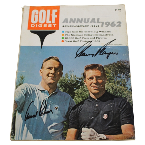 Arnold Palmer & Gary Player Signed 1962 Annual Golf Digest Magazine JSA ALOA