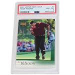 Tiger Woods 2001 Upper Deck Golf Card #1 PSA NM-MT 8