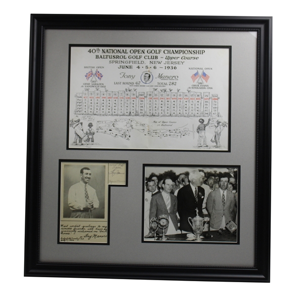 Tony And Agnes Manero Signed Scoring Record Framed Presentation Piece JSA ALOA