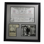 Tony And Agnes Manero Signed Scoring Record Framed Presentation Piece JSA ALOA