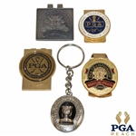 PGA Professional Keychain & Four (4) PGA Championship Money Clips