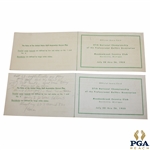 Two (2) 1955 PGA Championship at Meadowbrook CC Official Tournament Scorecards