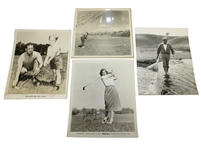 Four Photos - Betsy Rawls, Dick Metz & Son Craig, Unknown Signed Photo, & Walking Through Water