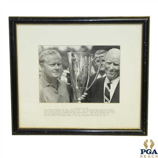 1967 Western Open Winner Jack Nicklaus and Chick Evans Photo w/ Caption