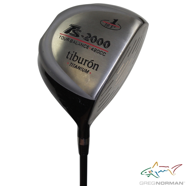 Greg Normans Personal Used Tiburon Titanium TS-2000 Tour Balance 420cc 10.5 Degree Driver 