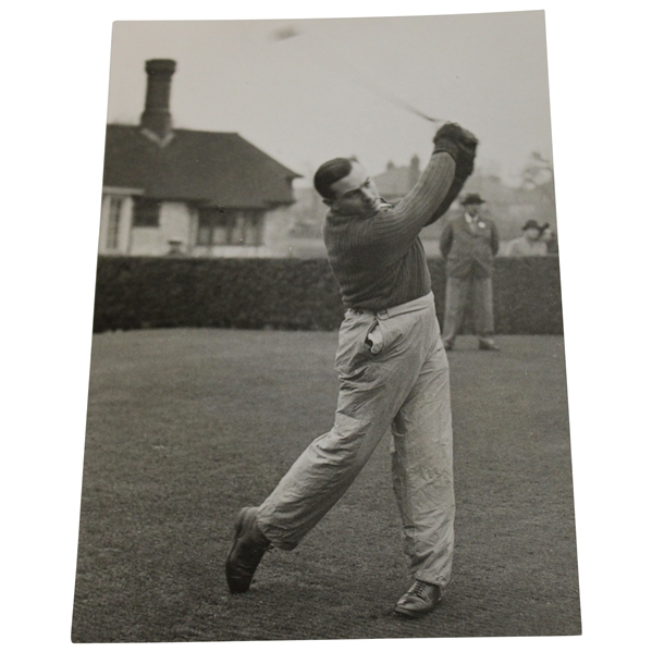 Henry Cotton Teeing Off At Shirley Park Photo