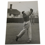 Henry Cotton Teeing Off At Shirley Park Photo