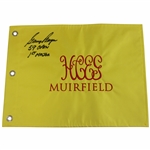 Gary Player Signed Muirfield Embroidered Flag w/ 59 Open & 1st Major Win Insc. JSA ALOA