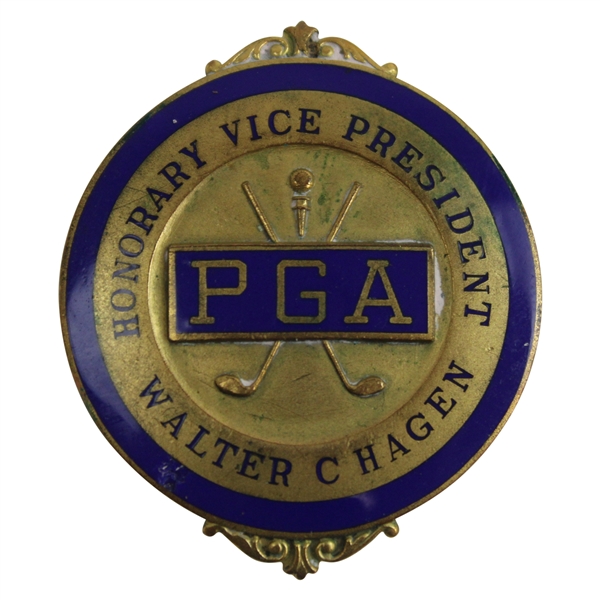 Walter Hagen’s PGA of America Honorary Vice President Badge