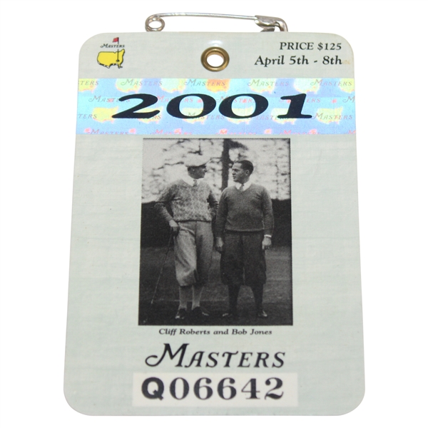 2001 Masters Tournament Series Badge #Q06642