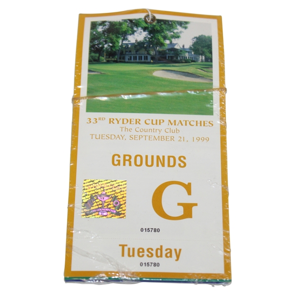 1999 Ryder Cup At The Country Club Grounds Ticket Set