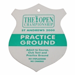 2000 The Open Championship at St. Andrews Practice Ground SERIES Badge - Tiger Grand Slam