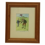 1902 Jones Has Recently Taken Up Golf Cartoon Print by Bernard Partridge - Framed