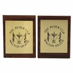 Two (2) 1981 The Ryder Cup at Walton Heath Golf Club Metal Logo Wood Plaques