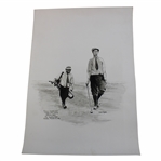 Francis Ouimet & Caddy Eddie Lowry 1913 US Open Print by Artist Linda Logan