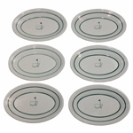 Six (6) Classic Masters Logo Ceramic Side Dish Plates/Bowls