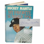 Mickey Mantle Signed 1991 My Favorite Summer Book JSA ALOA