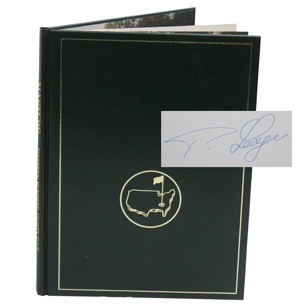 Bernhard Langer Signed 1985 Masters Tournament Green Annual Book JSA ALOA