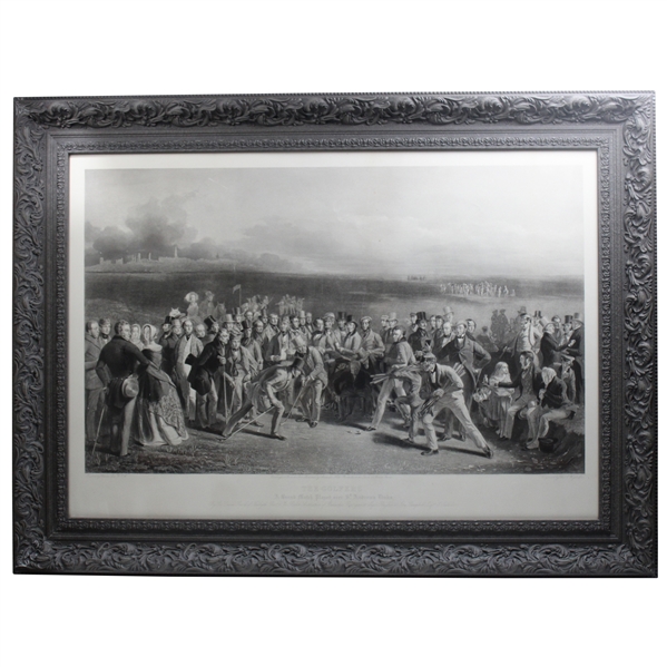 1850 The Golfers: Grand Match Played Over St. Andrews Links by Charles Lee Original Engraving - Rare!