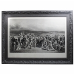 1850 The Golfers: Grand Match Played Over St. Andrews Links by Charles Lee Original Engraving - Rare!