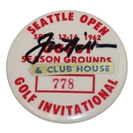 Jack Nicklaus Signed 1962 Seattle Open Golf Inv. Guest Season Grounds & Clubhouse Badge #778 - 2nd Pro Win JSA ALOA