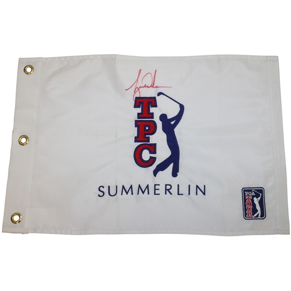 Tiger Woods Signed TPC Summerlin Embroidered Flag - Site of First Victory JSA ALOA