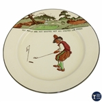 Circa 1900 “All Fools Are Not Knaves” Royal Doulton Plate - World Golf Hall of Fame Collection