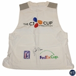 Justin Thomas Signed Official PGA Tour The CJ Cup Nine Bridges Caddy Bib - WGHoF Collection JSA ALOA