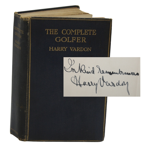 Harry Vardon Signed 1905 Complete Golfer First Edition Book JSA ALOA