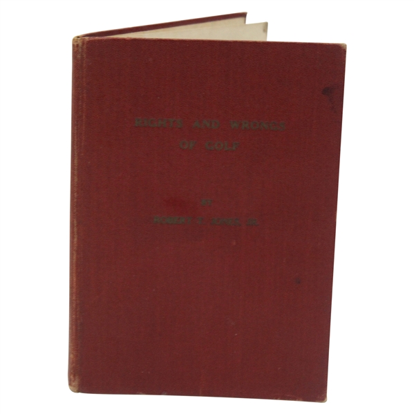 1935 Rights and Wrongs of Golf Red Hardcover Booklet by Robert T. Jones, Jr. 