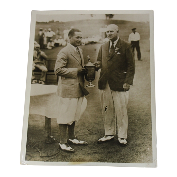 1930 Bobby Jones Trophy Presentation at US Open Grand Slam Season Original Photo