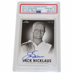 2015 Leaf Legends Of Sport 60 Silver Jack Nicklaus AUTO DNA 10/25 #JN PSA 10