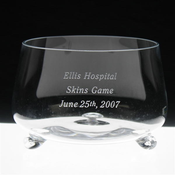 Paul Azingers 2007 Ellis Hospital Skins Game Glass Bowl - June 25th - Player Gift